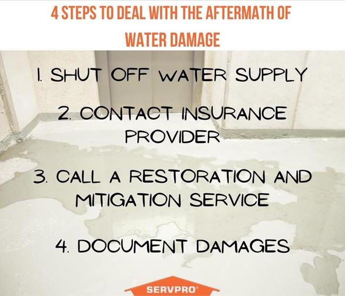 First 4 Steps to take if you have Water Damage